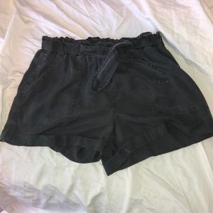 Aerie Black, flowy shorts.
